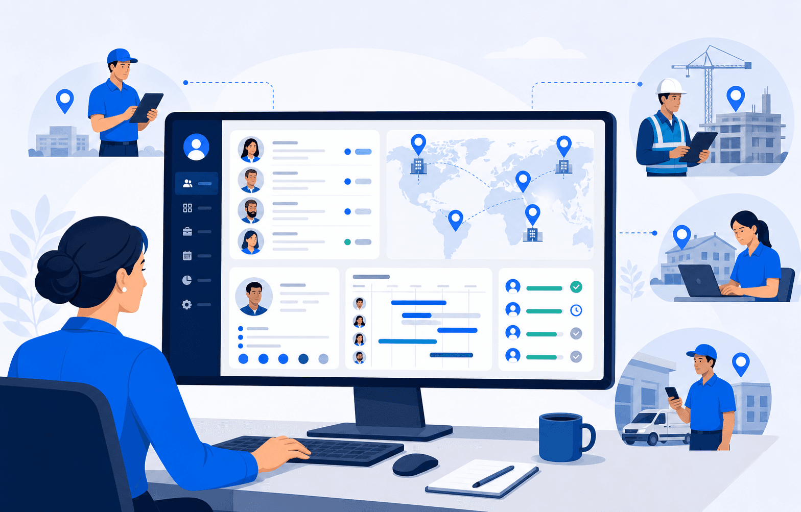 Centralising Distributed Workforce Administration for Blue Sky interface preview
