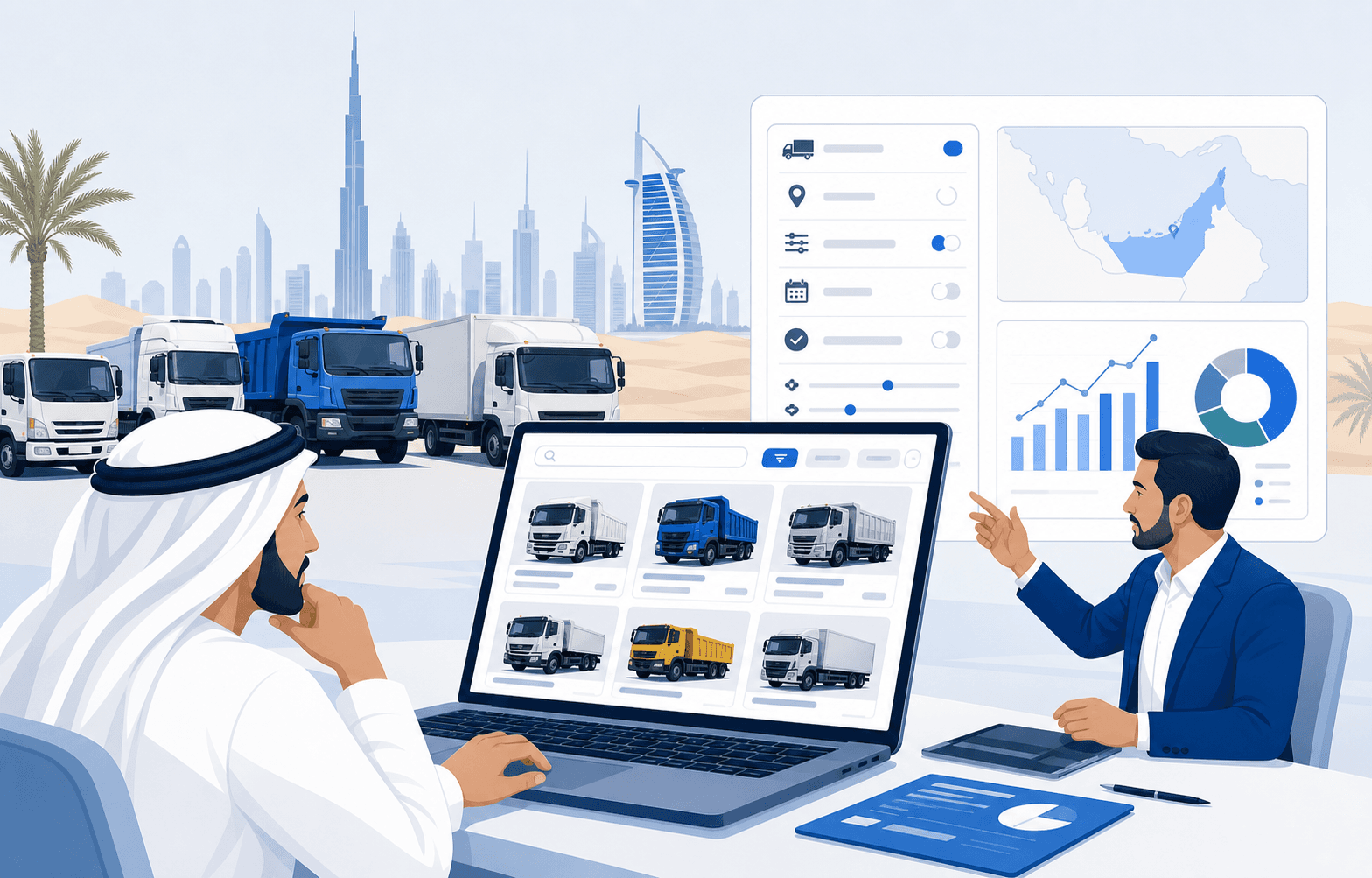 Designing Inventory Discovery and Search Insight for Truckah interface preview