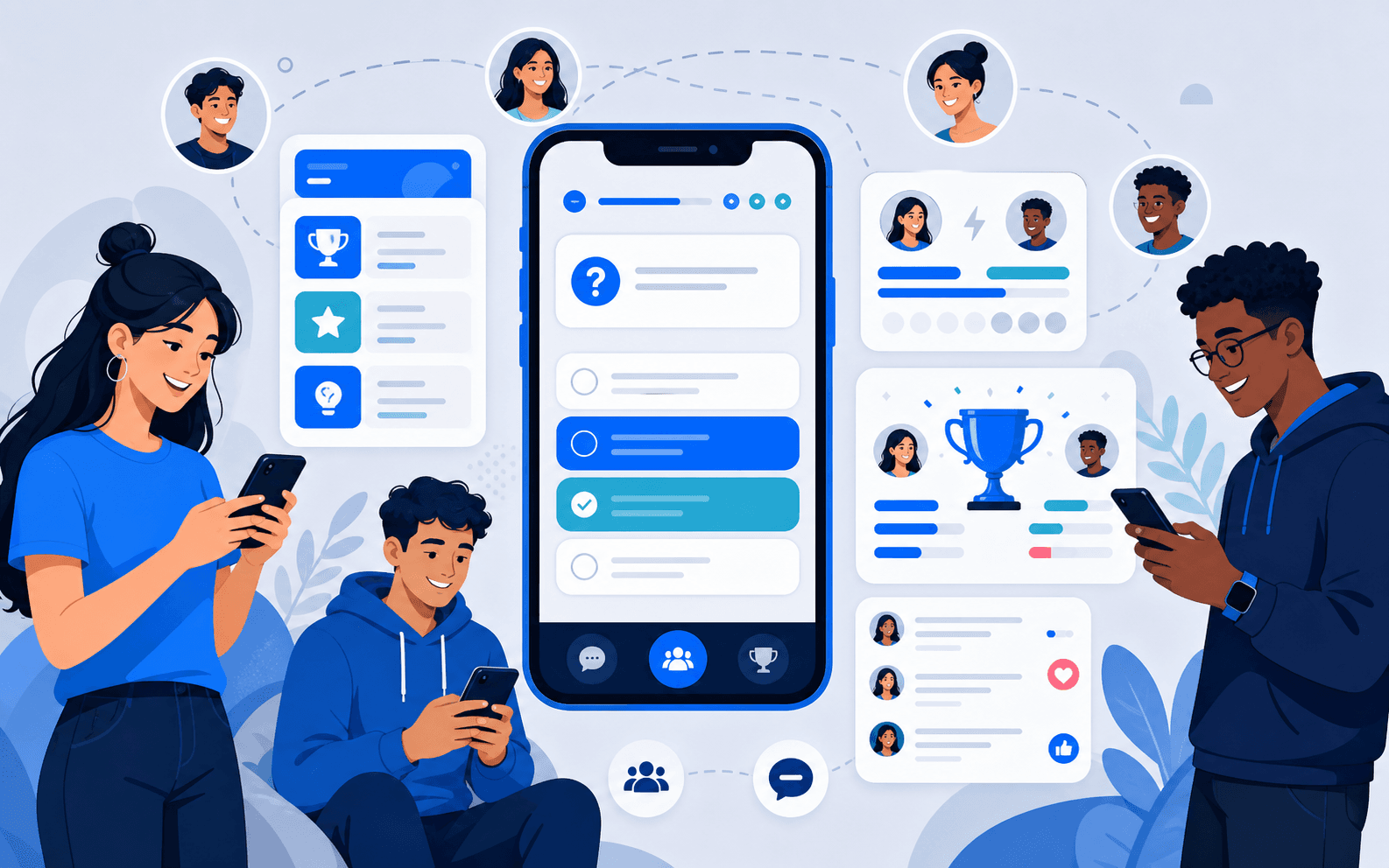 Designing a Social Knowledge Experience for ZeroIQ interface preview