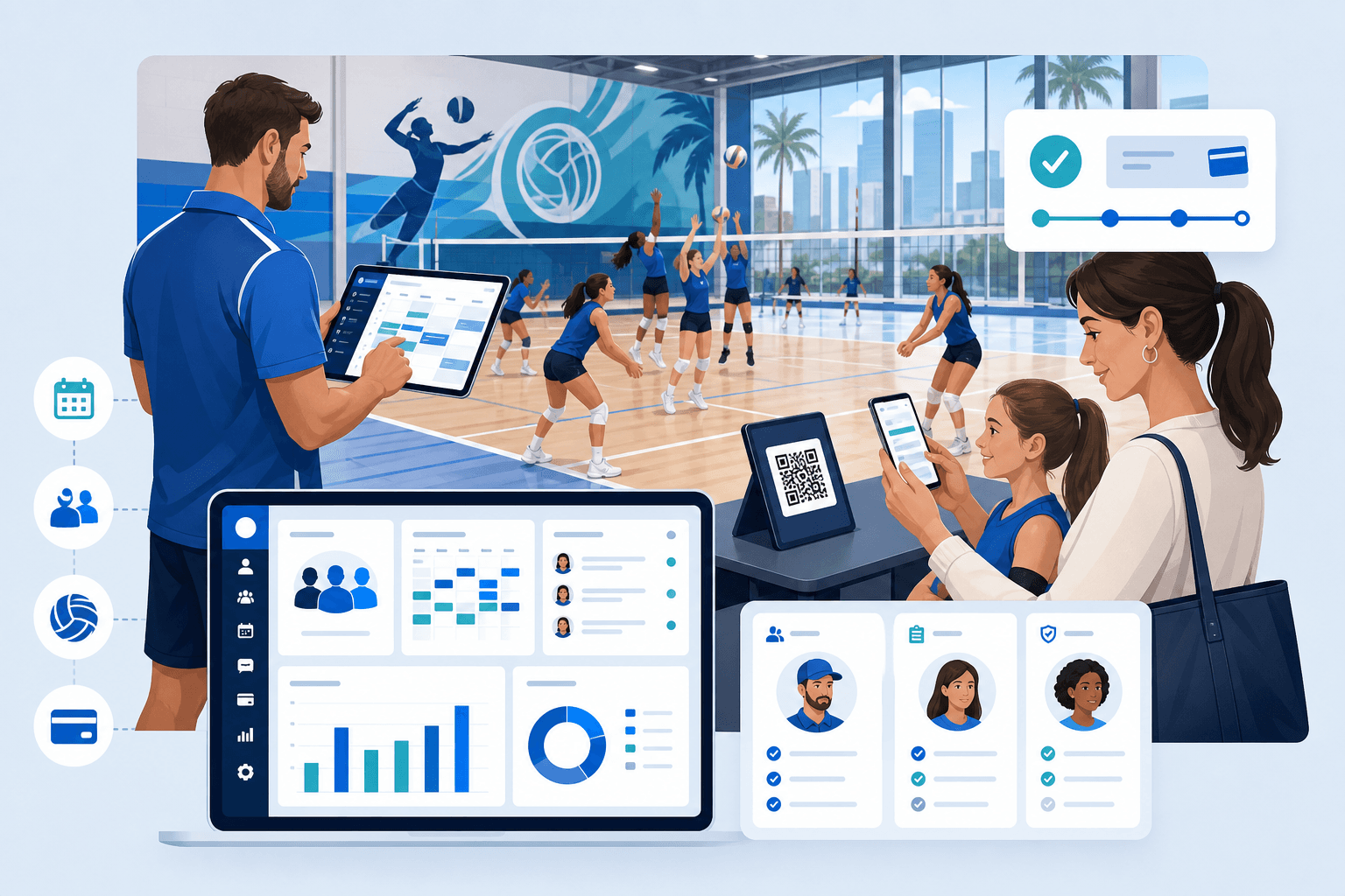 2Legit Volleyball — Sports Training and Management Platform interface preview