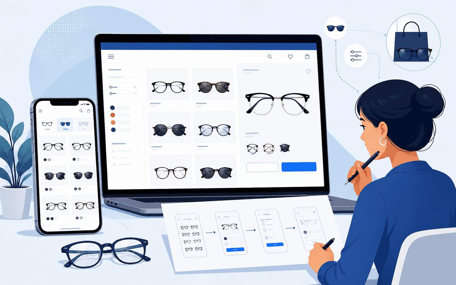 Octa Frames — Eyewear E-Commerce Platform interface preview