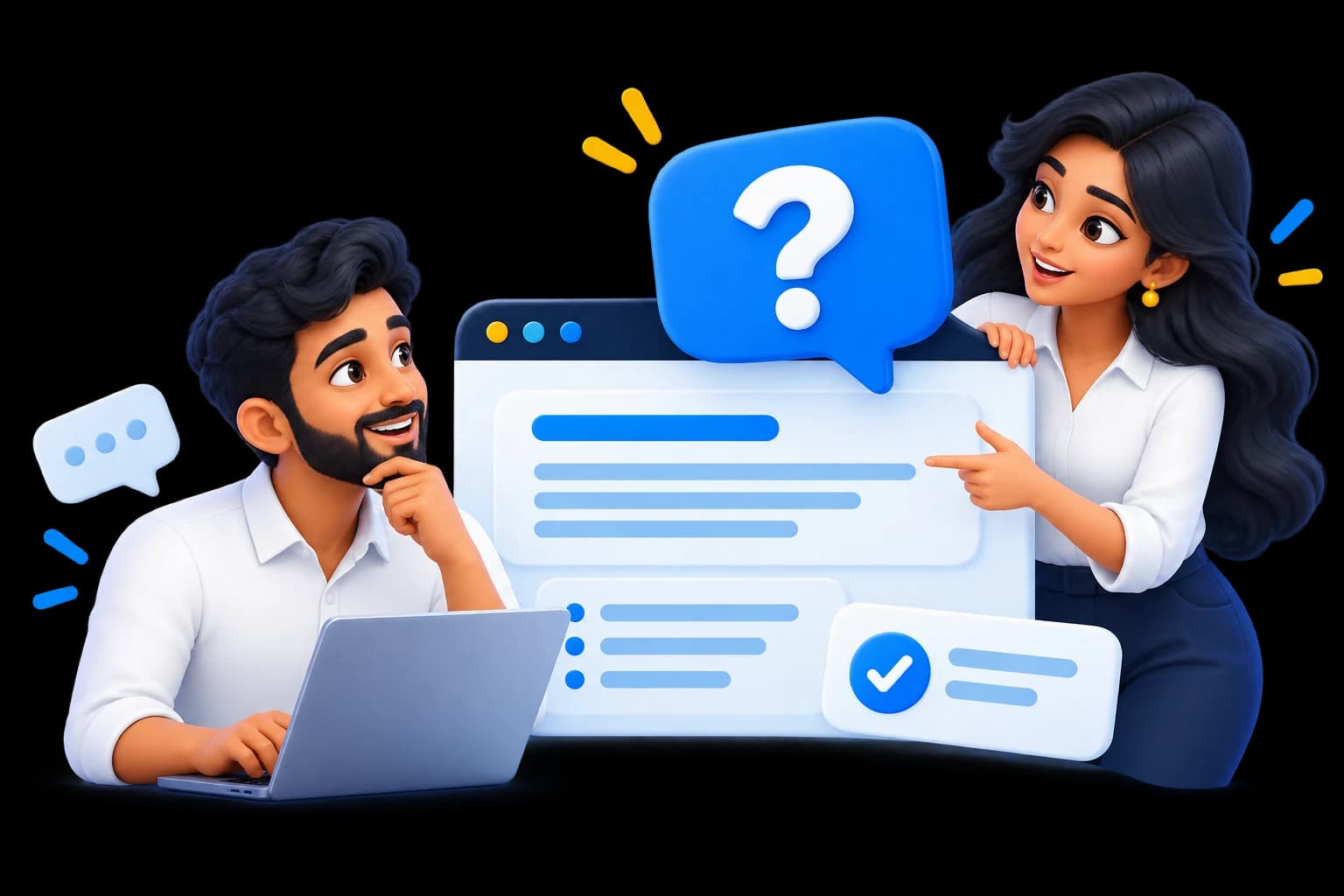 Software professionals discussing questions and helpful answers